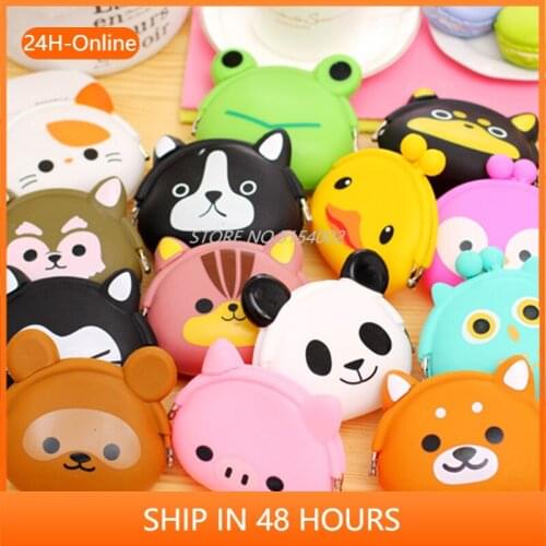 2021 New Girls Mini Silicone Coin Purse Case Animals Small Change Wallet Purse Women Key Wallet Coin Bag for Children Kids Gifts