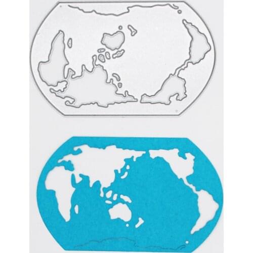 New Metal Cutting Dies World map For Card Making DIY Scrapbooking Embossing hollow stencil Paper Craft Album template Dies
