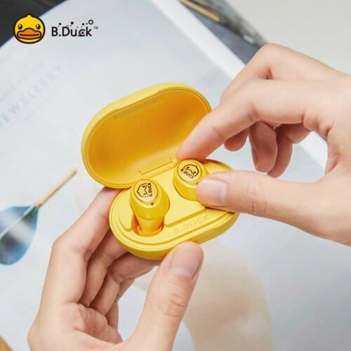 New B.Duck True wireless Bluetooth 5.0 headphones K3 Yellow duck TWS stereo sport earphone earbuds with Charging storehouse
