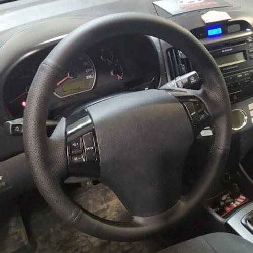 Custom Original Steering Wheel Cover For Hyundai Elantra 2008-2010 Leather Braid For Steering Wheel DIY Sewing