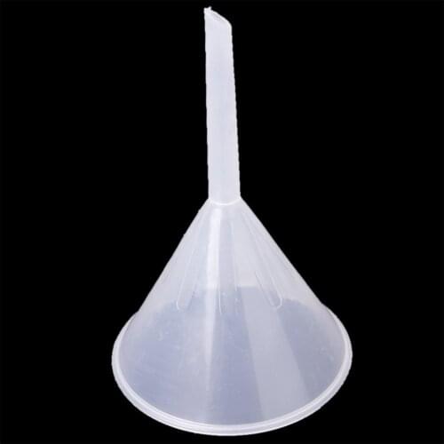 1 Pcs 90mm Plastic Transparent Funnel for Kitchen / Laboratory / Garage / Car Liquids Chemistry TOOLS