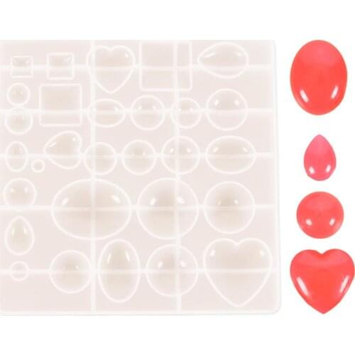 Pendant Gem Shape Making Silicone Resin Mold Jewelry Necklace Making Heart Round DIY Craft Handmade Mould