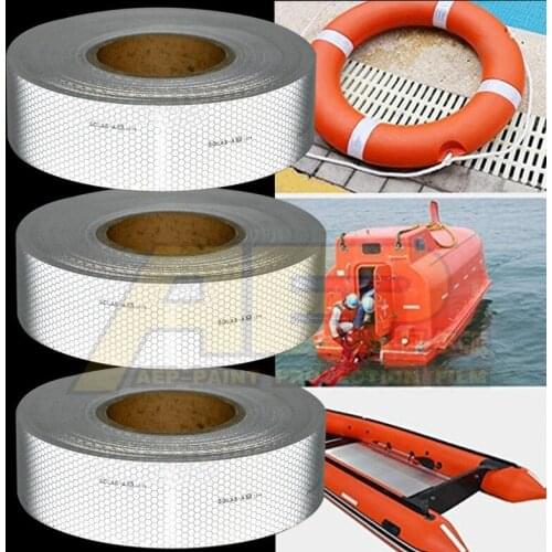 5*300CM Solas Grade Marine Self Adhesive Reflective Sticker Safety Warning Tape For for Marine Emergency /Life-Saving Products