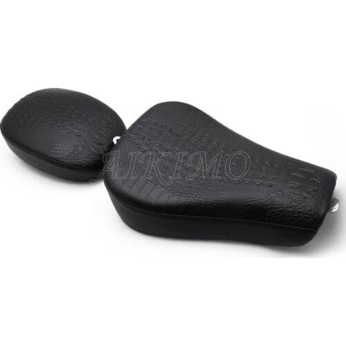 Black Motorcycle Front Driver Rear Passenger Solo Seat For Harley Sportster Iron XL1200 883 72 48 2010-2015