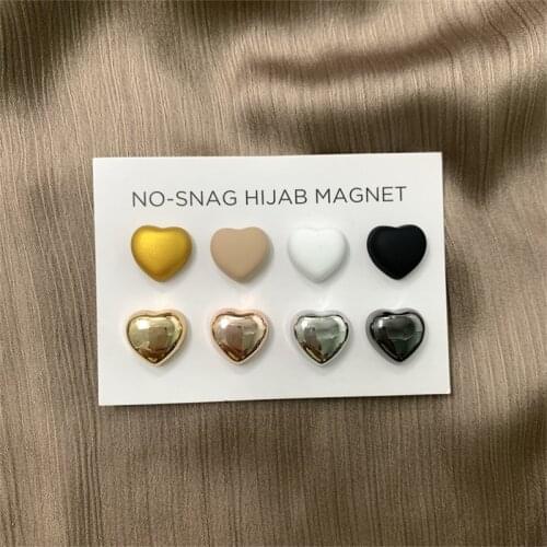 Strong metal plating magnetic hijab luxury accessory no hole pins brooches Magnet for muslim chiffon scarf