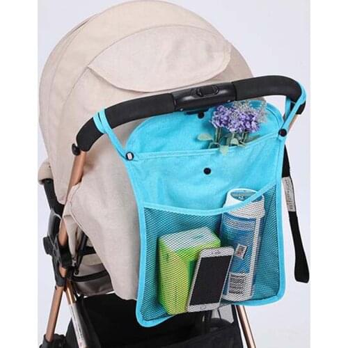 Baby Stroller Bag Organizer Universal Useful Accessory Hanging Net Big Bags Portable Baby Umbrella Storage Bag Pocket Cup Holder