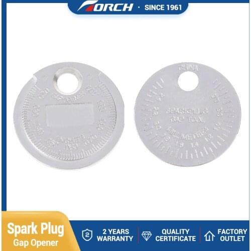Stainless Spark Plug Gap Gauge Tool Candles Opener Gage Measure Tool Measurement 0.6-2.4mm Range Key Ring Sizes Match Keychain