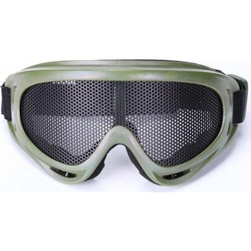 Outdoors Hunting Airsoft Net Tactical Shock Resistance Eyes Protecting Outdoor Sports Metal Mesh Glasses Goggle