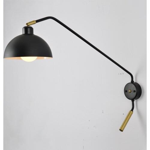 Loft Vintage industrial jielde long Arm adjustable Wall Lamp Reminisce Retractable E14 LED wall lights for bedroom living room
