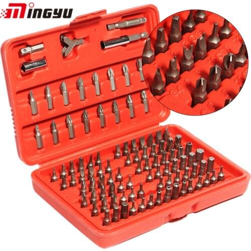 100PCS Screwdriver Bit Set CRV Power Tools Drill Bits Slotted Phillips Hex Torx Chrome Security Bit With Socket Adaptor
