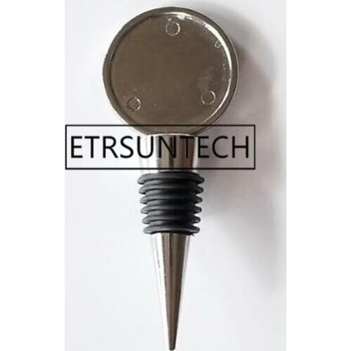 100pcs Blank Metal Wine Bottle Stopper for DIY Crystal Dome Cabochones Accessory