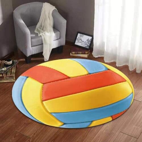 3D Printing Round Carpet Floor Mat Spherical Floor Mat Living Room Bedroom Floor Carpet Tea Table Chair Anti Slip Carpet