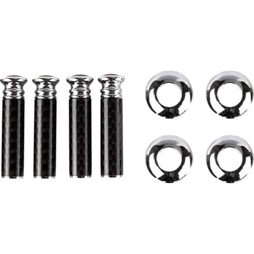 Accessories Door Lock Pins Black Punisher Cap Car Carbon Fiber Knob Covers Truck High Quality