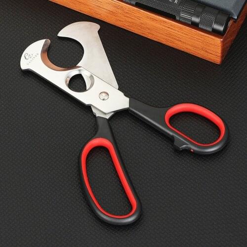 Galiner Big Portable Cigar Cutter Accessories Travel Stainless Steel Cigar Scissors Guillotine Smoking Tobacco Cutting Knife