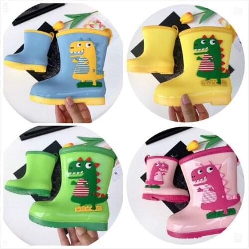 Kids Autumn and Winter rainboots Children fashion Unicorn candy waterproof shoes Kids Girl Baby rainboots winter thick SH19096