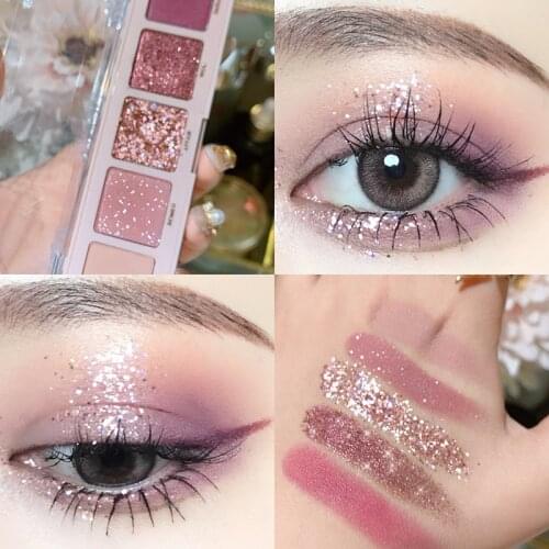 DIKALU Nude Matte Eyeshadow Pallete Long lasting Glitter Eye Pigments Shimmer and Shine Glitter Eyeshadow Makeup Palette