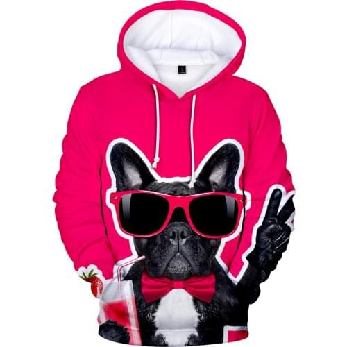 Hot French Bulldog Hoodies Sweatshirts 3D Print Men/women Sweatshirts Winter Hooded 3D Boys/girls Funny Casual Long Sleeve Coats