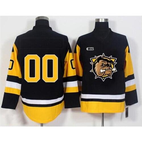 Custom 2020 men Hamilton Bulldogs #76 pk Subban Black Hockey Jersey Embroidery Stitched Customize any number and name