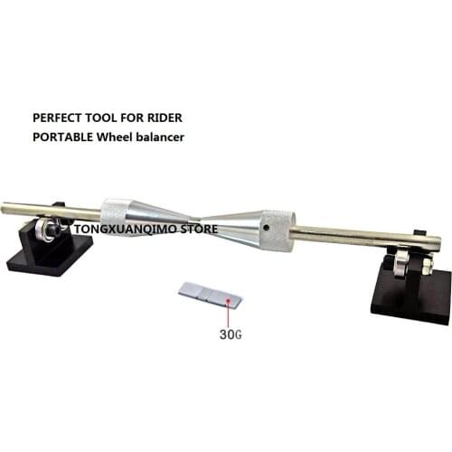 Pocket Motorcycle Tire Rim Balancing Spin Static Truing portable Wheel Balancer Turning Adjustable with Centering Cones
