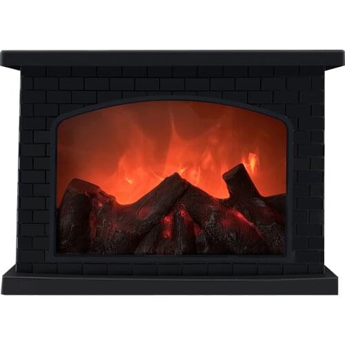 Konesky Convenient And Realistic Retro Fireplace Lantern Realistic Charcoal Flame Lamp For Home Bedroom Store Decoration