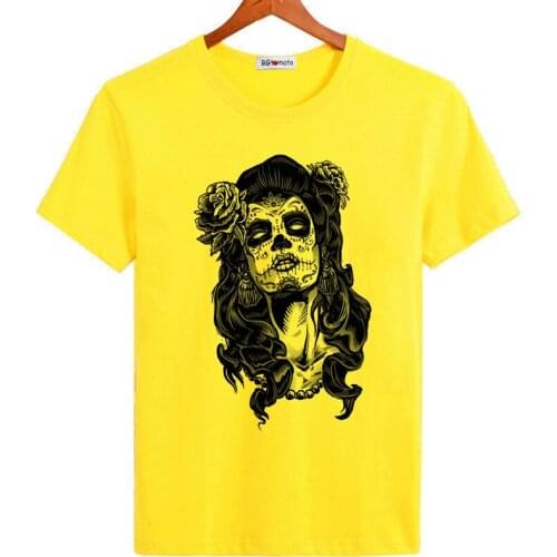 BGtomato palace skull creative t shirts super fashion original brand shirts for men good quality comfortable casual shirts