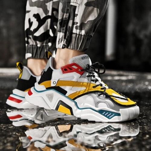 New Mixed Colors Couple Platform Dad Shoes Men High Quality Casual Sneakers Men Breathable Chunky Sneakers Men Zapatillas Hombre