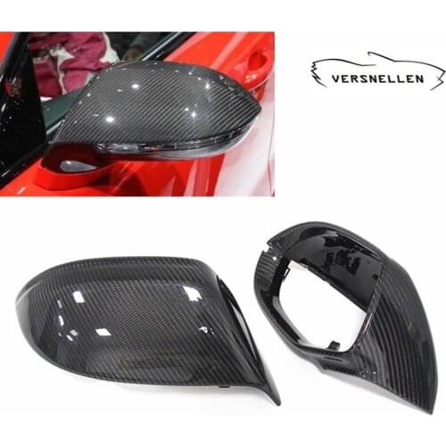 A7 Mirror Cover Car Rearview Mirror Cap For Audi A7 2011-2018 S7 2013-2016 Carbon Fiber Replacement with Lane Assist 2pcs / 4pcs