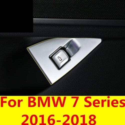 Indoor Tailgate switch key Decorative frame sticker cover trim interior decoration auto parts For BMW 7 Series 2016-2018