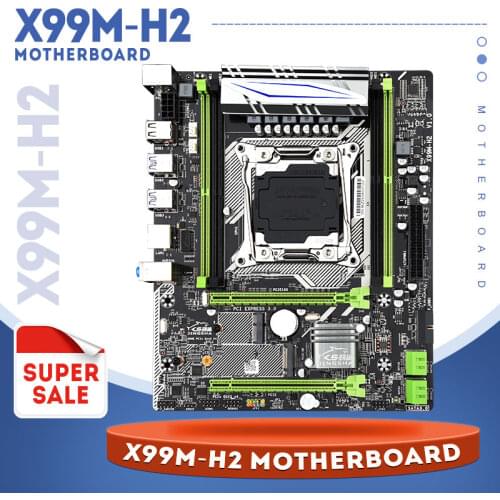 X99 Desktop Motherboard LGA2011-3 with M.2 NVME slot Support 2*PCIE 16X Slots DDR4 ECC SATA3.0 USB3.0