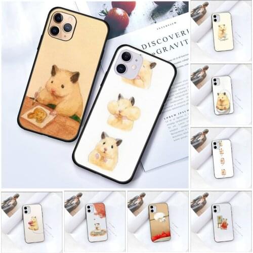 Zororong Cute Hamster Art Phone Case For iPhone 12 Mini 11 Pro XS Max X XR 7 8 Plus