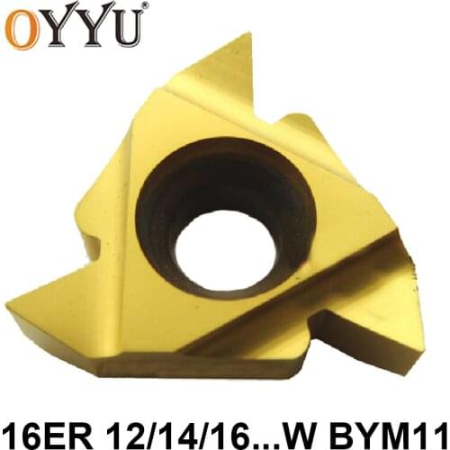 OYYU 16ER 8W 10W 11W 12W 14W 16W 18W 19W BYM11 16 ER 10pcs Thread Carbide Inserts Lathe Tools Turning CNC Cutter Free Shipping