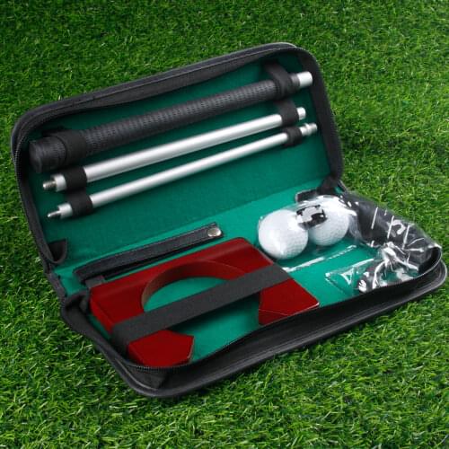 Portable Golf Putter Putting Training Indoor Practice Set,Balls,Golf Ball Holder,Aluminum Golf Putter,Golf Club Heads with Case