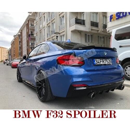 For Bmw F32 Coupe 2013-2021 Spoiler Auto Accessory Universal Spoilers Car Antenna Piano Black For Car Styling Diffüser Flaps