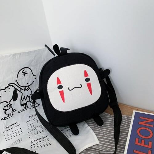 NEW Harajuku Cute Canvas Cartoon Printed Crossbody Shoulder Bag Fashion Student Girls Shopping Phone Small Square Bag