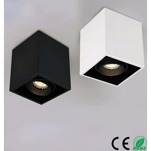 LED Ceiling Lights Single spot LED lamps Replaceable GU10 10W led bulbs ceiling light Square lamp decorations Lighting for home