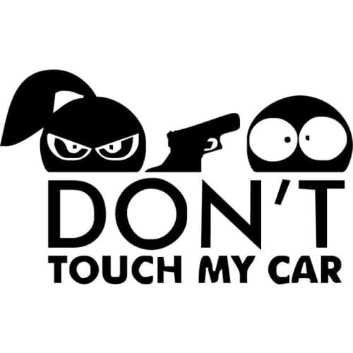 Creative Don't Touch My Car Boy Girl Car Sticker Pvc Car Accessories Decal Glass Bumper Decoration Waterproof and Moisture-proof