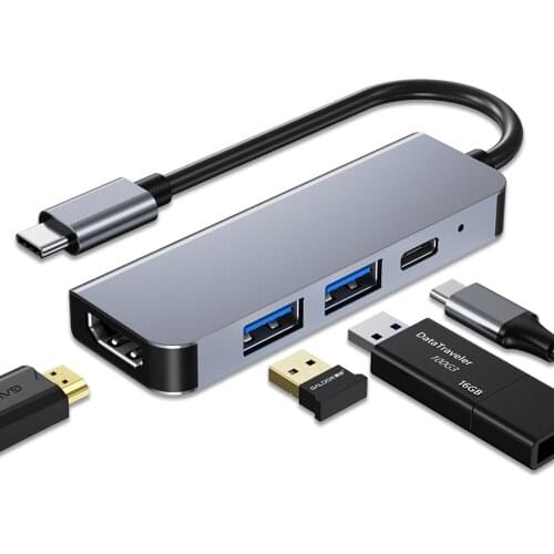 HUB Type-C USB C To 4K HDMI-Compatible PD Fast Charge USB 3.0 Adapter 4 in 1 USB C Splitter For MacBook Air Pro huawei matebook