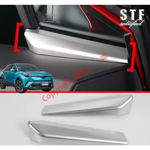 ABS Pearl Chrome Interior A Pillar Cover Trim For Toyota C-HR CHR 2017 2018 2019