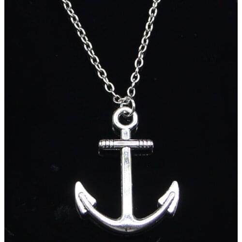 New Fashion Necklace 31x25mm anchor sea Pendants Short Long Women Men Colar Gift Jewelry Choker