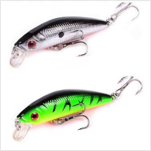 1PCS 7cm 8.5g Fishing Hard Bait Minnow Pike Wobbler Simulation Artificial Plastic 3D Fisheye CrankBait Flotaing Fishing Supplies