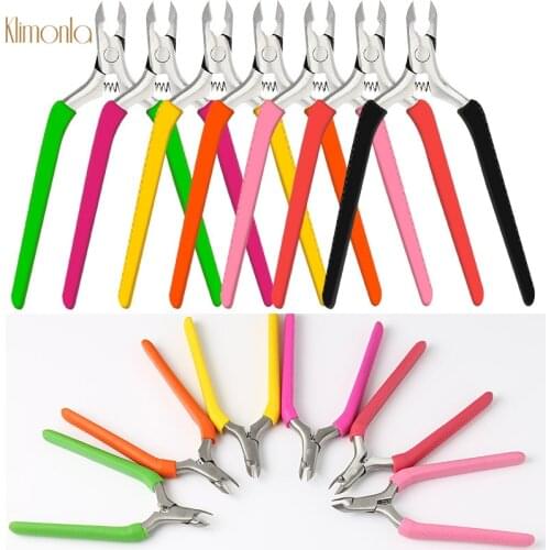 1Pcs Design Silicone Handle Nail Cuticle Scissor Stainless Steel Colorful Dead Skin Remover Scissor Plier Pusher Tool Manicure