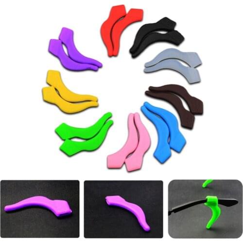 10 Pairs Silicone Eye Glasses Temple Tips Ear Hooks Grip Lock Holder Keep glasses and sunglasses in place during use -Colourful