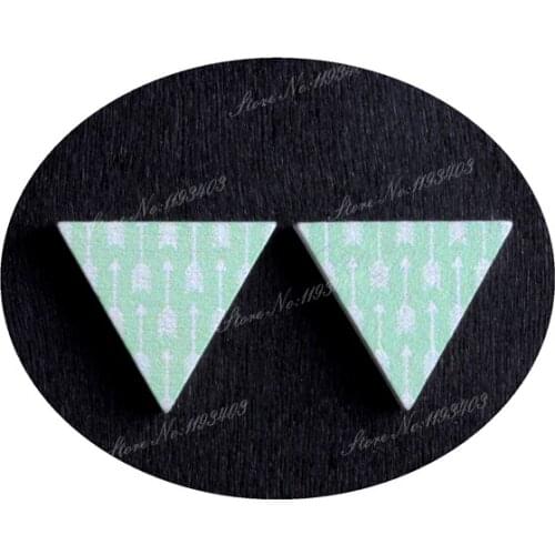 15 x 17mm Arrow Triangle Wood Laser Cut Cabochon beads to make DIY Rings, Earrings, Brooch, Necklace pendant