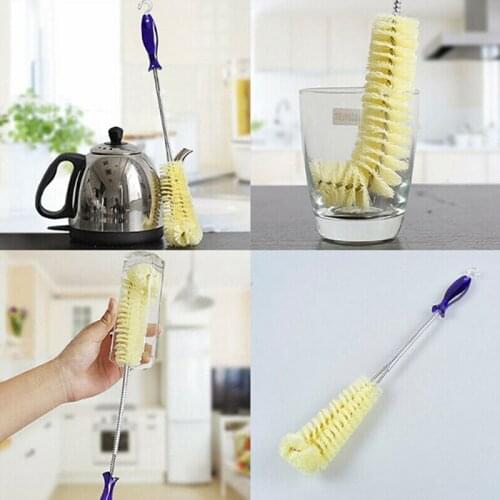 40CM Long Handle Flexible Bottle Cleaning Brush Kitchen Teapot Cleaner Tool