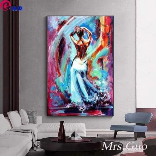 Abstract Colorful Dancing Woman 5d Diamond Painting Cross Stitch Kits Wall Art Diamond Embroidery Picture Living Room Home Decor