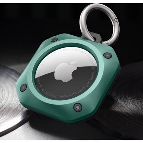 Case For Apple AirTags Cover Keychain TPU + PC Skin Protector Shell Cover for Accessories Dog or Cat Anti-lost Locator Tracker