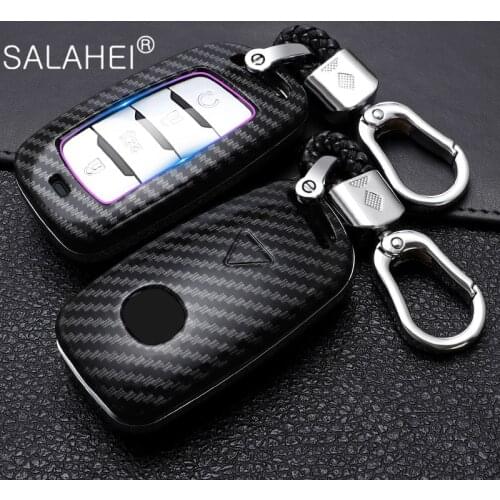 4 Buttons Carbon Fiber ABS Car Key Case Cover Holder For Changan CS35 CS75 Plus CS85 COUPE CS95 2017 2018 2019 Auto Accessories