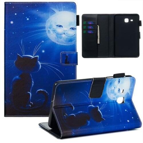 For Samsung Galaxy Tab A 7.0 SM-T280 SM-T285 Tiger Animal Flower Printed Case For Samsung T280 T285 Flip Stand Protector