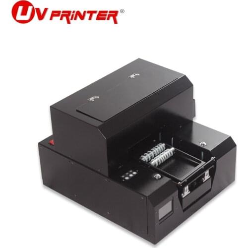 A4 UV inkjet cylindrical flatbed printer quick-drying ink for mobile phone shell cloth glass golf wood pvc metal printing