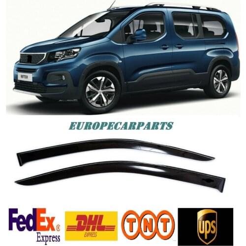 For Peugeot Rifter 2018-2020 Window Visors Side Sun Rain Guard Vent Deflectors 2 pieces
